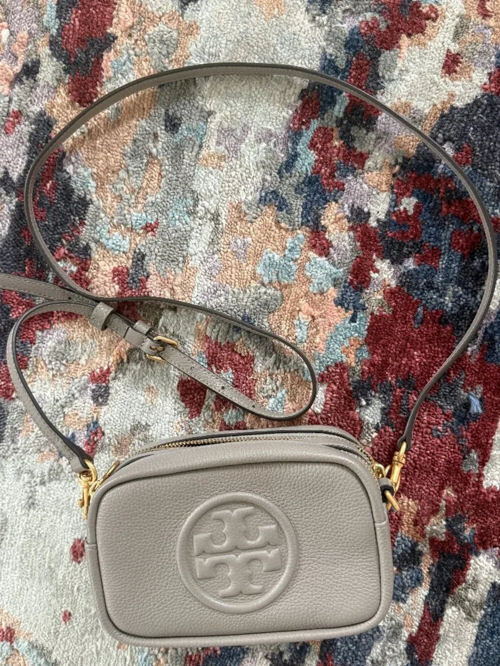 Tory Burch Perry Bombe Mini Bag - Bay Gray